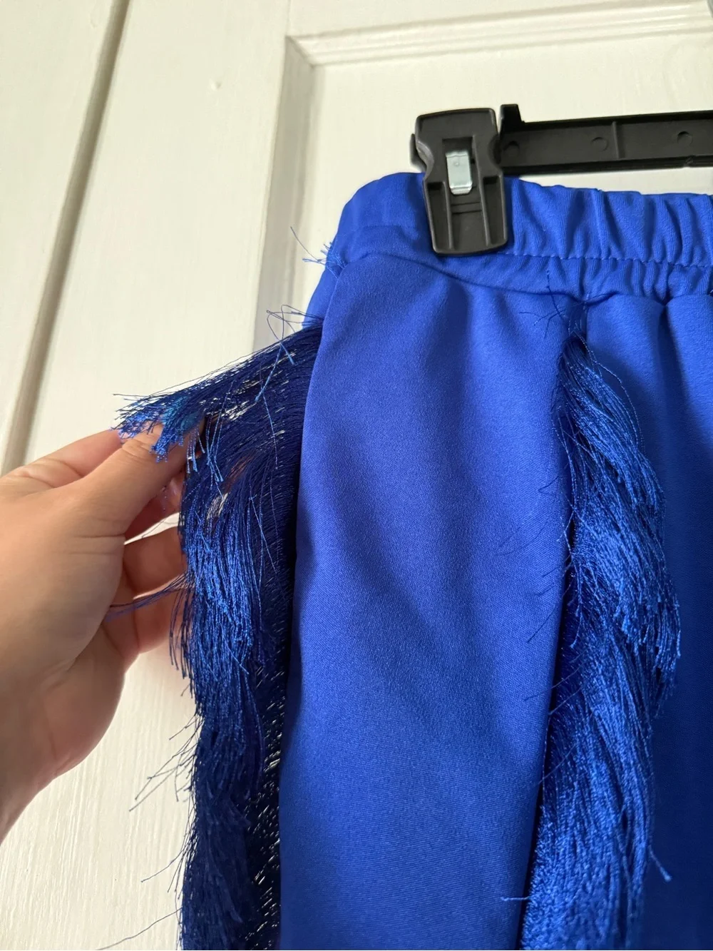 Electric Blue Fringe size 2XL Mini shorts